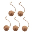 thumbnail image 4 of 5 piezas de juguetes para gatos, bolas de Sisal, bolas de cuerda de cáñamo para gatos, juego automático, gatito persiguiendo y jugando, cuerda larga, 45 cm amarillo, 4 of 7