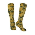 thumbnail image 2 of Knee High Socks for Men and Women, Yellow Camouflage Althletic Compression Socks, Support Long Tube Socks for Outdoor Sport, Calf Socks, High Stockings for Women Men, 2 of 7