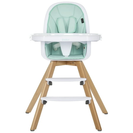 UPC: 0811048035080 | Evolur Zoodle 3-in-1 Highchair Booster Feeding Chair with Modern Design Mint