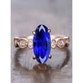 thumbnail image 2 of Limited Time Sale: 1.25 Carat Blue Sapphire and Diamond Engagement Ring in 10k Rose Gold for Women on Sale, 2 of 2