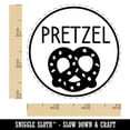 thumbnail image 2 of Pretzel Text with Image Flavor Scent Self-Inking Rubber Stamp Ink Stamper - Pink Ink - Small 3/4 Inch, 2 of 7