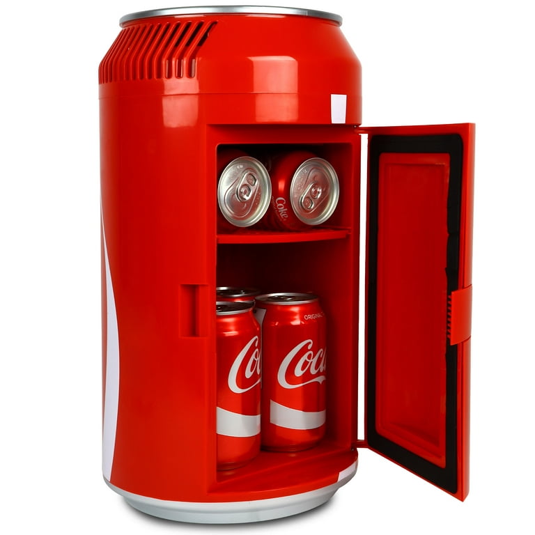 Coca-Cola 4L Portable Cooler/Warmer, Compact Personal-Travel-Fridge for  Snacks Lunch Drinks Cosmetics, Includes 12V and AC Cords, Cute Desk  Accessory