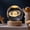 Saturn, variant on 3D Crystal Ball Night Light, 5cm LED Saturn Lamp with Wooden Base, Decorative Glowing Galaxy Globe for Bedroom, Unique Space Theme Gift for Kids and Adults
