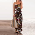 thumbnail image 3 of Aayomet Jumpsuits For Women Women Casual Button Jumpsuits Strap Flower Print Vintage Jumpsuit Long Jumpsuit Pant Loose Elegant, XL, 3 of 5