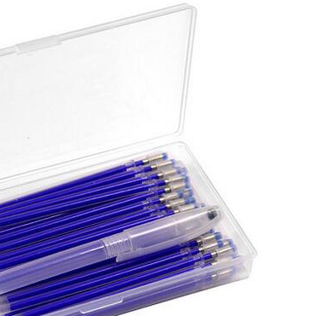 40 Erasable Fabric Marking Refills Replaceable Pen Refills with Box, Perfect for Fabrics in Various Colors Sewing Quilting Dressmaking Blue
