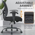 thumbnail image 6 of PayLessHere 500lb Capacity Mesh Office Chair, Ergonomic Swivel Desk Chair with Lumbar Support for Adults, Black, 6 of 7