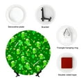 thumbnail image 4 of Bingfone St Patrick's Day2 Print Bone China Dinner Decorative Plates,Handmade Ceramic Dinner Plate with Stand for Home Club-7in, 4 of 6