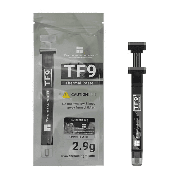 Thermalright TF9 2.9g Thermal Paste Heat Sink Compound 14W/m.k 2.9 Grams,High Durability, for All Heatsinks PC Cooler
