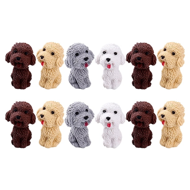 24pcs divertido encantador teddy cachorro borrador dibujos animados pintura de dibujos animados regalo de borrador (estilo mixto)