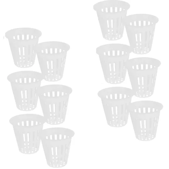25pcs Hydroponic Mesh Cups Kit Mesh Plant Pots Net Cups for Hydroponics Garden Net Baskets Slotted Pot for Home Commercial
