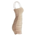 thumbnail image 3 of Vestido de verano sin mangas con cuello barco para mujer, vestido ajustado para club nocturno, caqui, xL Eigraketly AP1098-08B, 3 of 7