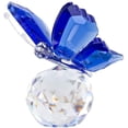thumbnail image 1 of Mariposa voladora de cristal con Base de bola figurita arte colección de vidrio ornamento estatua Animal pisapapeles Afortunado Sencillez, 1 of 5