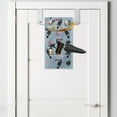 thumbnail image 2 of Animal Hanging Pocket Organizer, Tropical Toucan Birds Repetitive Pattern Simplistic Birds, Printed Polyester Storage Bag with Pockets, 9" x 16", Pale Blue Rose, 2 of 2