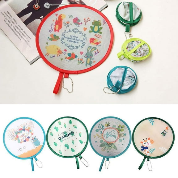 HAVELOR Portable Cartoon Hand Fan, 8.26 Inch Foldable for Cooling Breeze, Ideal for Summer Outings and Travel(Animal World,1pc)