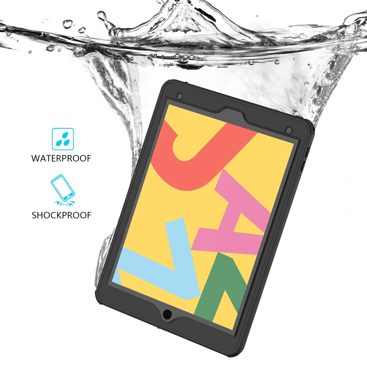 TORUBIA Waterproof Case Protective Shell For iPad 10.2 2019 Tablet