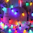 thumbnail image 4 of Gostoto 4.9FT 10LEDs 9.8FT 20LEDs Globe Star Strawberry Xmas Jingle Bell String Lights, Fairy Lights for Christmas Garden Patio Bedroom Party Decor, 4 of 5