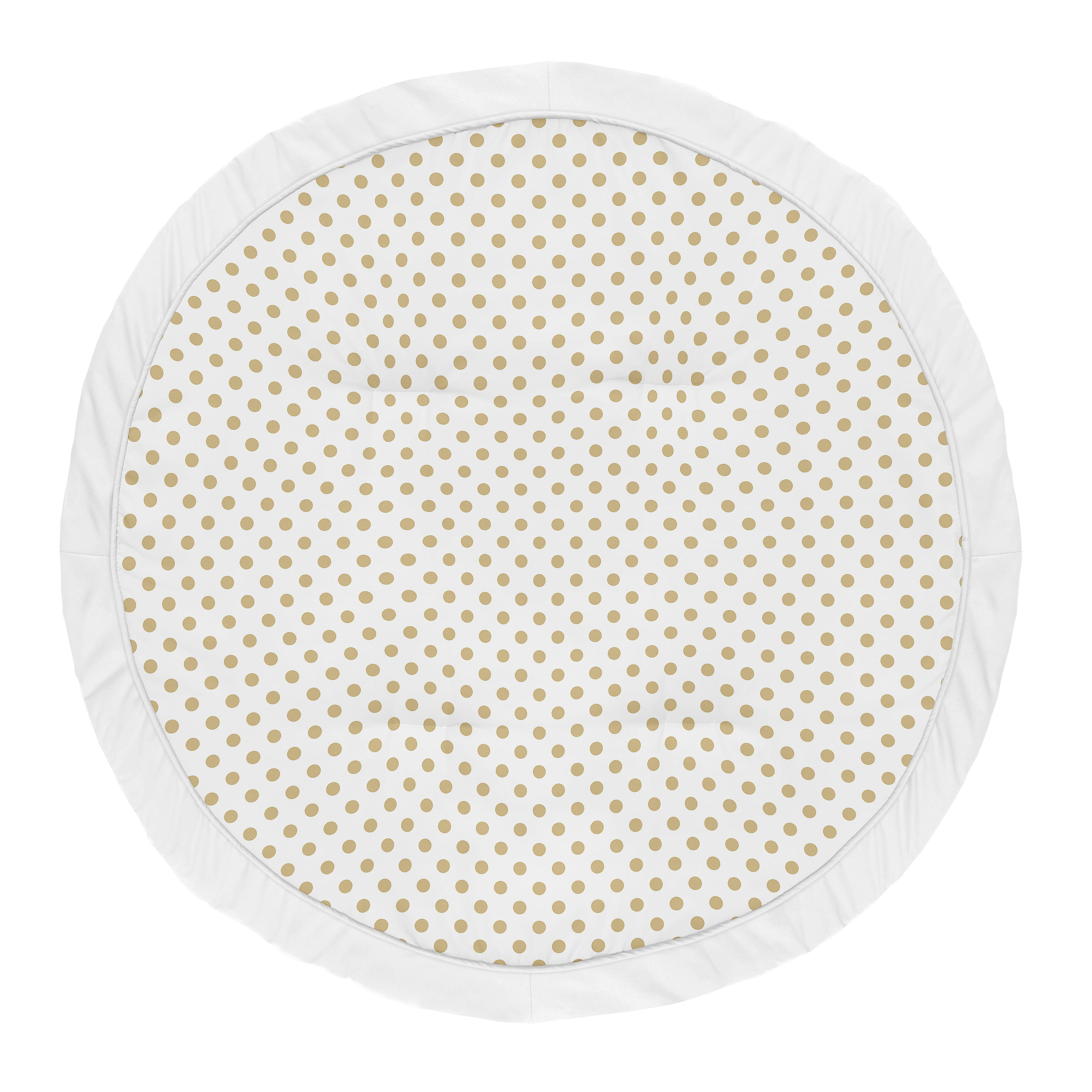 Watercolor Floral Gold Polka Dot Baby Play Mat by Sweet Jojo Designs