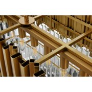 Elegant Lighting Willow 36 Rectangular Chandelier in Satin Gold