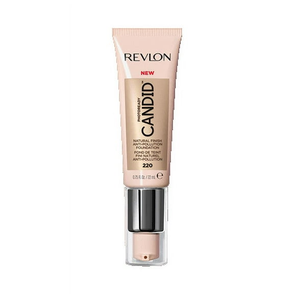 Revlon PhotoReady Candid Natural Finish Anti-Pollution Foundation, 220 Sand Beige, 0.75 fl oz.