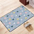 thumbnail image 2 of DouZhe Vintage Abstract Blue Hearts Rugs Doormat, Non-Slip Machine Washable Carpets Floor Door Mat , 36" x 24", 2 of 7