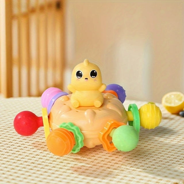 Rvkxad Sphère Texturée Multisensorielle à Saisir avec Rotation, Balle d'Activité en Plastique avec Sons de Hochet Doux, Jouet d'Exploration Tactile pour le Développement Sensoriel
