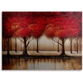 thumbnail image 2 of Trademark Fine Art "Parade of Red Trees" Brushed Aluminum Wall Art Art by Rio 16" x 22", 2 of 4