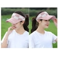thumbnail image 4 of 2 piezas de visera deportiva para hombre y mujer, gorra de béisbol con parte superior hueca ajustable, gorra de algodón, 4 of 5