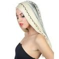thumbnail image 2 of HPO Adult Women Celebrity Wig w/ Black & Blonde Color Braid Cosplay Wig, Synthetic Fiber Wig, 2 of 10