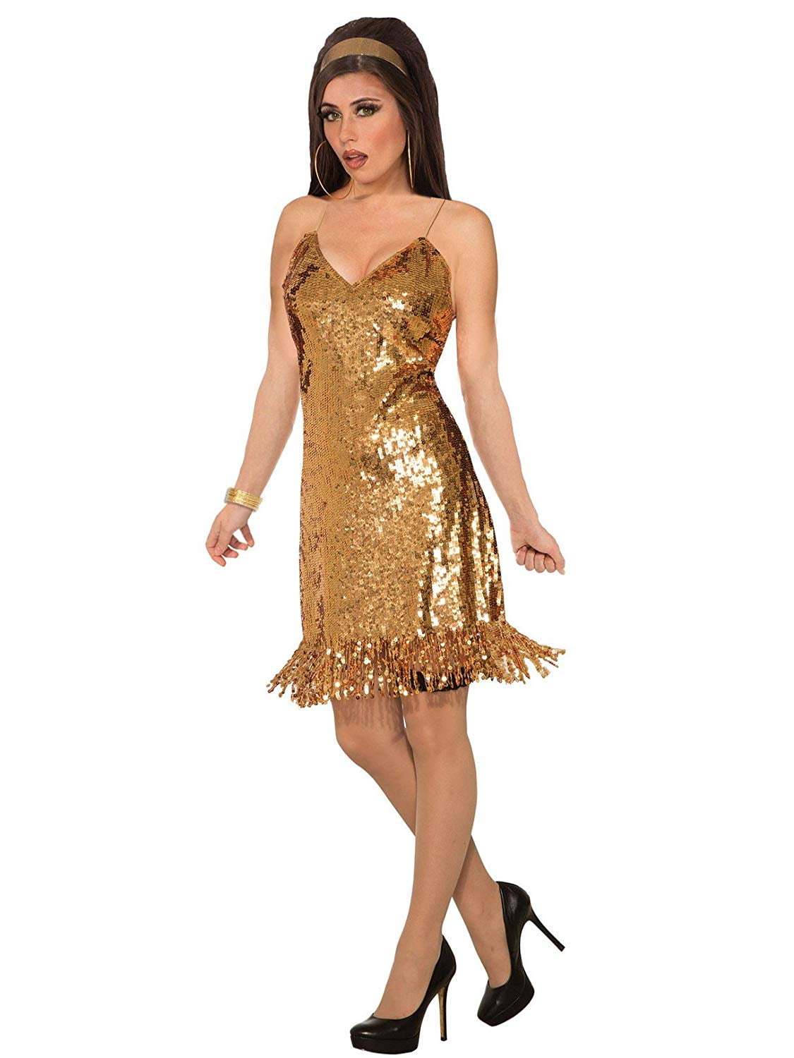 70s gold dress