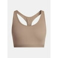 thumbnail image 3 of No Boundaries Cotton Stretch Ribbed Racerback Bralette, Women's XS-3XL, 3 of 3