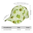 thumbnail image 2 of Sikiie Avocado With Leaf And Flower Unisex Vintage Washed Unstructured Baseball Cap Soft Cap Adjustable Unisex Baseball Hat Dad Hat, 2 of 6