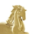 thumbnail image 4 of 12" x 12" Gold Ceramic Prancing Horse Sculpture, by DecMode, 4 of 9