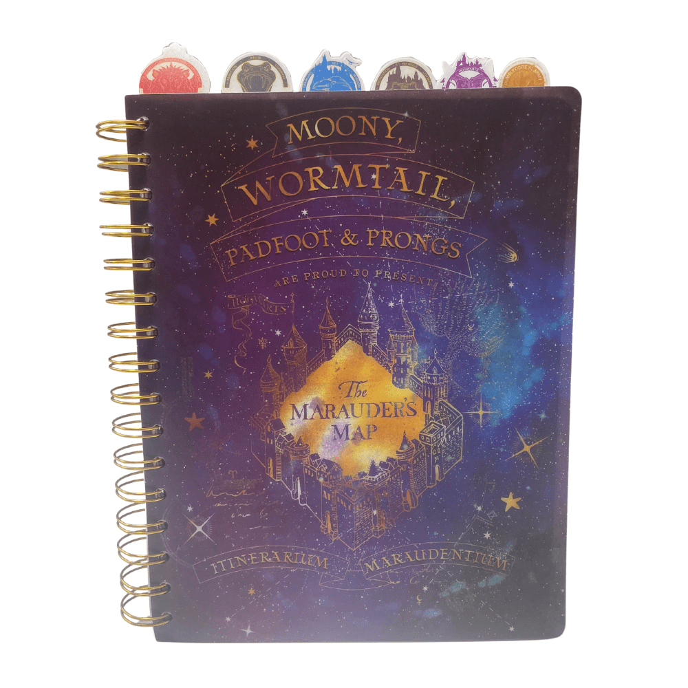 Harry Potter Spiral Notebook Marauders Map Writing Journal with Tab