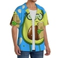 thumbnail image 4 of KLL Avocado with Glasses Print Men's Shirt Short Sleeve Button Down Summer Cuba Beach Shirts- 4X-Large, 4 of 7