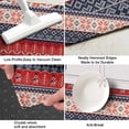 thumbnail image 3 of Red and Blue Christmas Knitted Pattern Kitchen Rug Mat,Kitchen Runner Rugs Non Skid Washable,Decorative Kitchen Floor Mats for Kitchen,Sink,Laundry,17"X47", 3 of 5