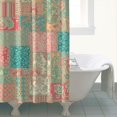 thumbnail image 4 of Pioneer Flower Floral Print Pattern Shower Curtain 72"x84", Bathroom Decorative Shower Curtain Set with 12 Hooks, Waterproof Washable, 4 of 6