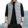 thumbnail image 1 of Styesk Vestes pour Hommes Mode Homme Couleur Unie Col Chaud Sans Manches Veste Décontractée, 1 of 8