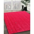thumbnail image 3 of Ahgly Company Machine Washable Indoor Round Contemporary Pink Lemonade Pink Area Rugs, 5' Round, 3 of 7