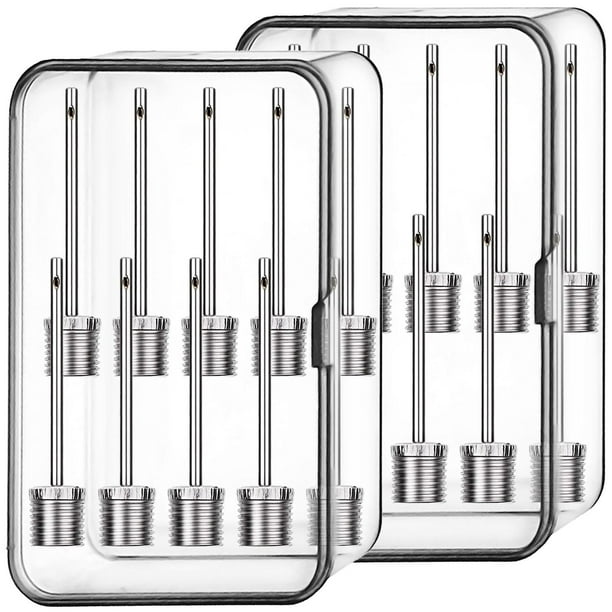 Pivotes para Bombas de Aire XtremeNeedle10 2 Paquetes 2x10 Pzas Plateado Acero Inoxidable