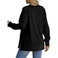 thumbnail image 4 of SHINE UP Sweatshirt for Women Long Sleeve Tunic Tops Crewneck Casual Pullover Shirts with Side Split, 4 of 8