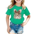 thumbnail image 4 of Aihuaihua Boys Girls Easter Shirts Bunny Tshirt Short Sleeve Crew Neck Tee Funny Rabbit Graphic Tshirts, 4 of 4