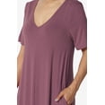 thumbnail image 5 of TheMogan Women's PLUS Soft Jersey Oversized V-Neck Short Sleeve Maxi Dress W Pocket, 5 of 6