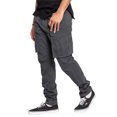 thumbnail image 3 of ZAXARRA Men Cargo Pants with Pockets Solid Color Loose Drawstring Jogger Sweatpants Casual Trousers for Streetwear, 3 of 5