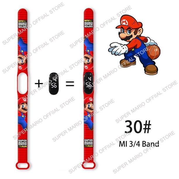 Super Mario Bros Series LED Reloj digital Pulsera electrónica para niños Pulsera colorida Figura de anime fresca Regalos de cumpleaños de Navidad Moda zhangmengya LED