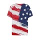 thumbnail image 5 of Fiudx Ofertas y Liquidaciones Camiseta Holgada con Cuello En V y Estampado Del Día de La Independencia para Mujer, 5 of 5