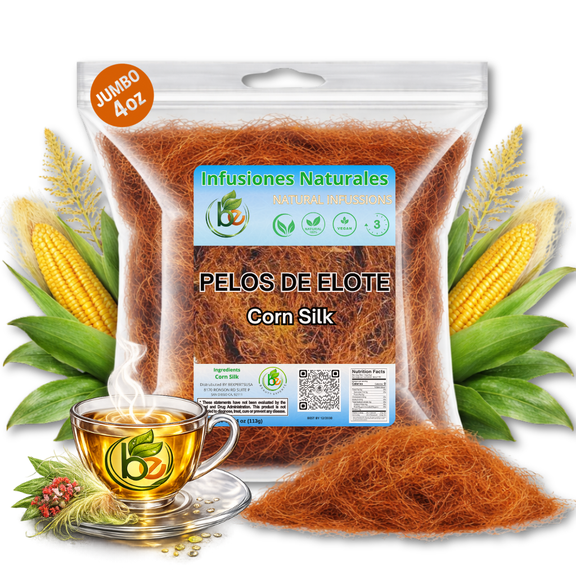 Barbas de Elote 4 oz Pelos De Elote Herbal Tea (Cornsilk Tea) - 100% All Natural Fresh Tea