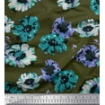thumbnail image 1 of Soimoi Cotton Duck Fabric Flower Artistic Printed Craft Fabric by The Yard 56 Inch Wide, 1 of 3