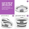 thumbnail image 4 of Superio Collapsible Laundry Basket Holder 4-Pack, Clothing Storage, Picnic Collapsible Bin, 50 L Laundry Tub Space-Saving Laundry Accessories, Grey Plastic Laundry Basket, 4 of 9