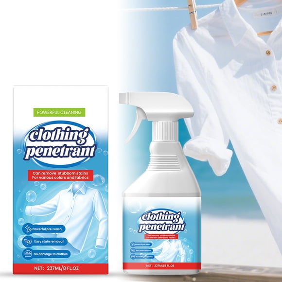Limpiadores domésticos Detergente potente para ropa Limpieza de manchas difíciles Pretratamiento Lavado a mano No daña las fibras de la ropa Spray de penetración de 237 ml