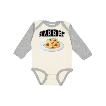 

Inktastic Powered by Spaghetti Gift Baby Boy or Baby Girl Long Sleeve Bodysuit